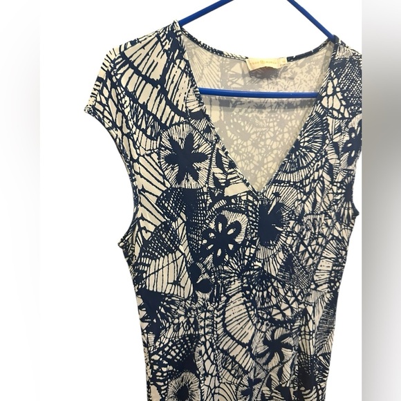 Tory Burch blue/white midi dresss size S - Picture 3 of 9